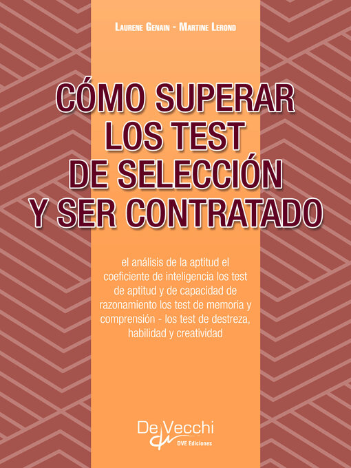 Title details for Cómo superar los test de selección y ser contratado by Laurene Genain - Available